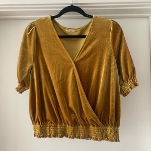 Madewell velvet shirt size large